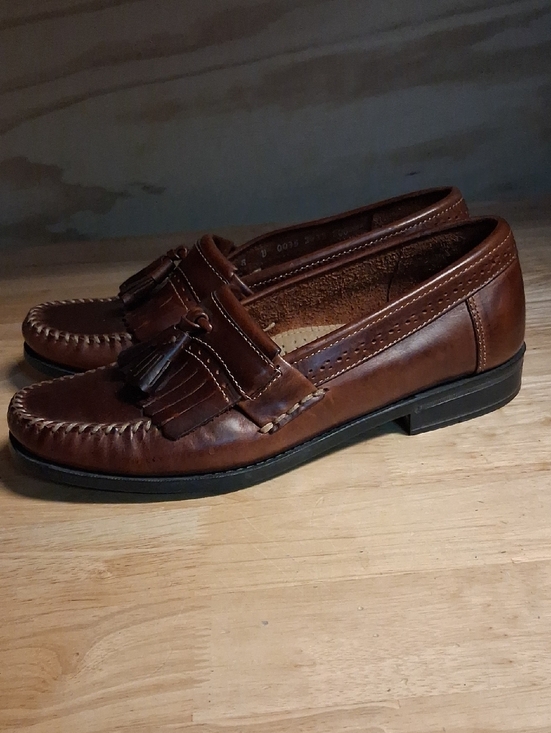 G.H.Bass Weejuns Brown Leather Loafers Dress Shoes 8D main image 4